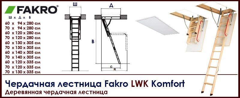 Стандартные чердачные лестницы