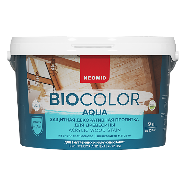 BIO COLOR AQUA Декоративная пропитка, Белый 0,9л