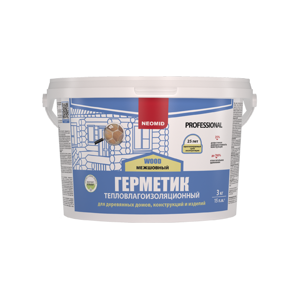 Герметик строительный Теплый дом Wood Professional 3 кг Медовый