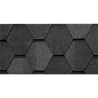 Гибкая черепица Laplandia Hexa Anthracite (Антрацитовый)